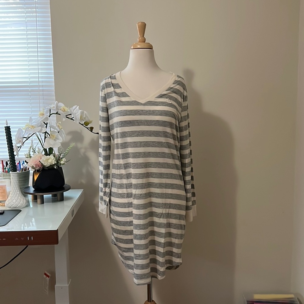 Laurel Ralph Lauren Lounge Wear Long Sleeve Dress